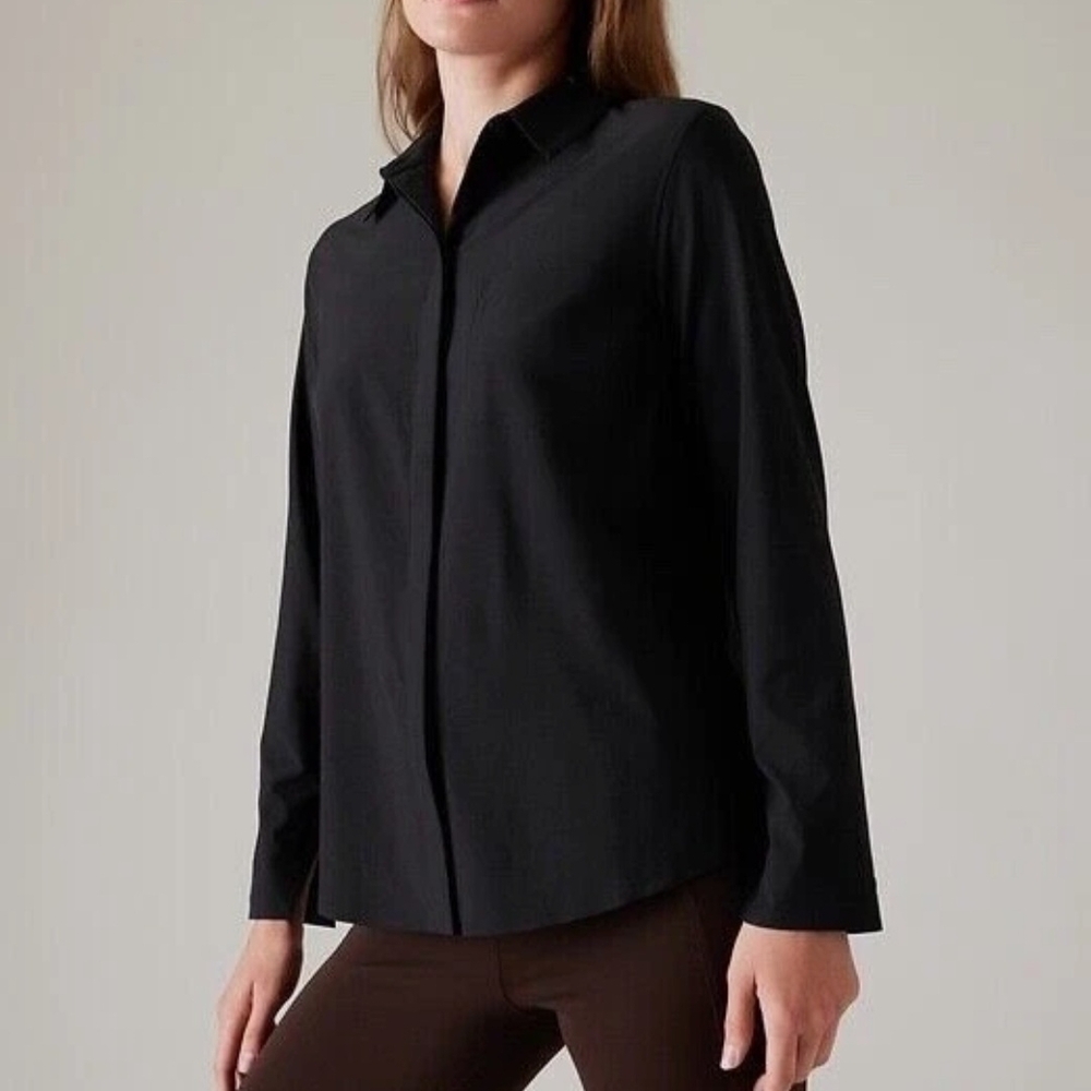 Athleta Everlasting Collared Lightweight Long Sle… - image 1